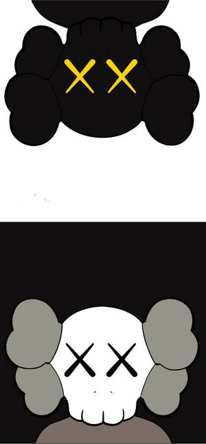 KAWS Black And Grey Companions wallpaper — iPhone 17 Pro Max Wallpaper