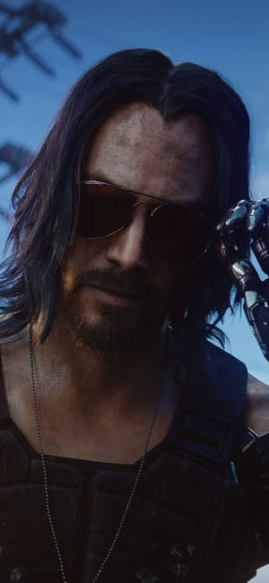 Keanu Reeves Cyberpunk 2077 Portrait Wallpaper — iPhone 17 Pro Wallpaper