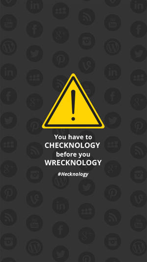 Funny warning statement and sign lock screen wallpaper.