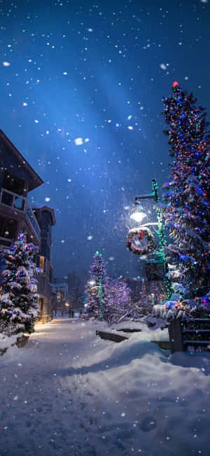 Background ng iPhone para sa Pasko — iPhone 14 Pro Wallpaper