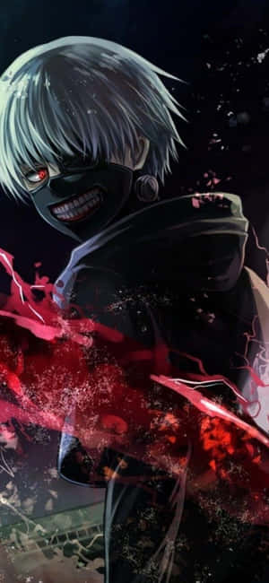 Ken Kaneki ng Tokyo Ghoul Anime — iPhone 15 Wallpaper