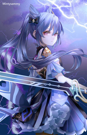 Keqing — Genshin impact GIF Wallpaper