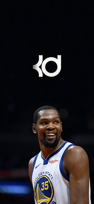 Kevin Durant smile and logo wallpaper — 1320x2868 Wallpaper
