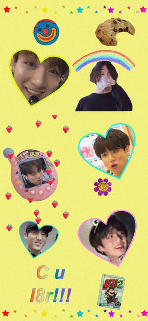 Kidcore Korean Scrapbook wallpaper. — iPhone 13 Mini Wallpaper