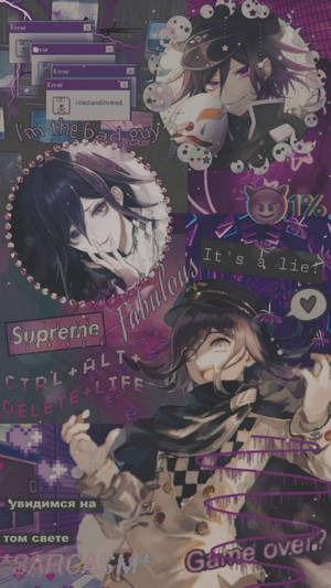 Kokichi Oma Lila Alt Aesthetic — Alt aesthetic Wallpaper