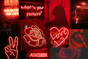 Neon Red Aesthetic — Neon Red Aesthetic Wallpaper