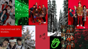 Wallpaper ng Koleksyong Pasko ng One Direction — Paskong collage Wallpaper