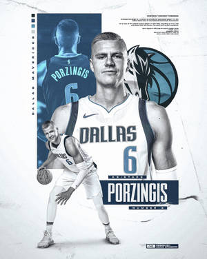 Kristaps Porzingis Dallas Mavericks Poster wallpaper — 4:5 Wallpaper