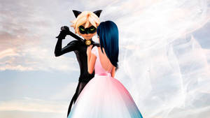 Ladybug At Cat Noir Halik Wedding Dress wallpaper — Ladybug at cat noir halik Wallpaper