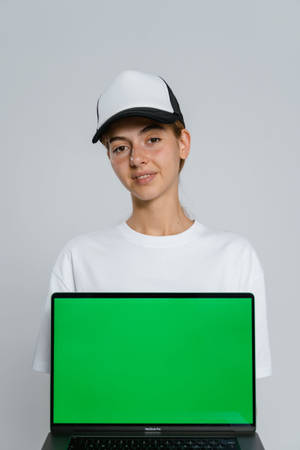Laptop na may Green Screen