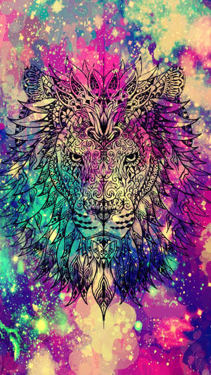 Abstract galaxy lion wallpaper — Galaxy lion GIF Wallpaper