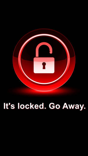 Lock screen unlocked padlock icon wallpaper.