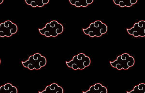 Logo ng Akatsuki Itim na Ulap ng Shinobi — Minimalist na anime Wallpaper