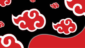 Logo ng Akatsuki na May Estiladong Pulang Ulap — Anime desktop Wallpaper