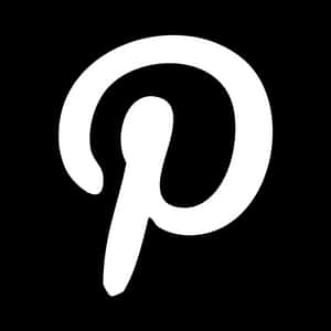 Logo ng Pinterest na Itim at Puti
