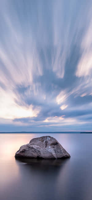 Lonely Rock Natural Background — iPhone 11 Pro Max Wallpaper