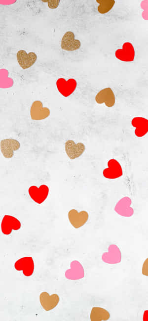 Lovely Heart Symbol Aesthetic Valentine's Day — iPhone Xs Wallpaper