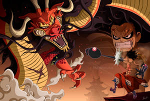 Luffy Gear 4 Laban Kaido wallpaper — Luffy gear 4 Wallpaper