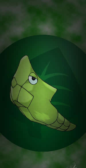 Luntiang Dahon na May Metapod na Telepono — Light green aesthetic Wallpaper