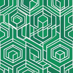 Minimalistang luntiang at puting heksagon na wallpaper.