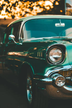 Luntiang Retro Aesthetic na Kotse na wallpaper