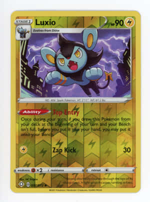 Luxio Dilaw at Berdeng Trading Card — Pokemon Wallpaper