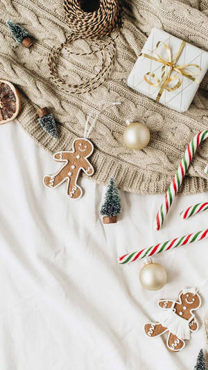 Wallpaper ng Maamong Pasko na Aesthetic na Kumot — Cute Aesthetic Christmas Wallpaper