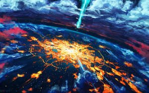 Apocalyptic graphic art cosmos para sa MacBook Pro wallpaper.