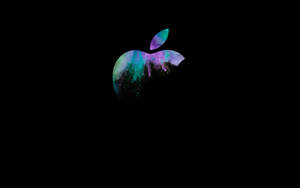 Spray paint abstract color paint ng Apple head logo para sa MacBook Pro wallpaper.