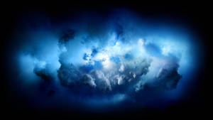 Madilim na asul na maulap na langit para sa MacBook Pro wallpaper.