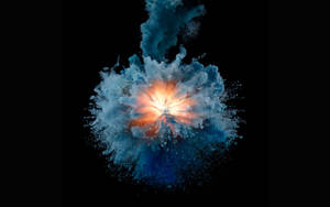 Exploding art with smoke para sa MacBook Pro wallpaper.