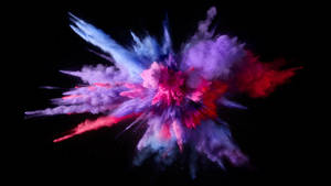 Purple color burst art para sa MacBook Pro wallpaper.