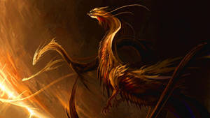 Madilim na Gintong Hapones na Dragon PC — Japanese dragon Wallpaper