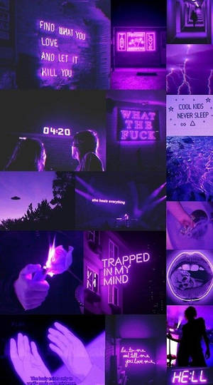Madilim na Lila na Aesthetic Quote — Dark purple aesthetic Wallpaper