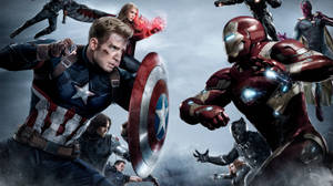 Madilim na Poster ng Captain America Civil War — Iron man Wallpaper