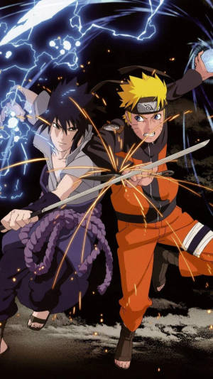 Wallpaper ng magkasamang laban nina Naruto at Sasuke — Naruto at sasuke Wallpaper