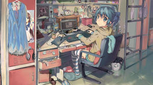 Magulo-gulong Setup ng Laptop sa Anime