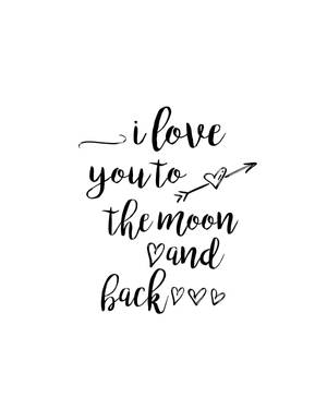 Mahal kita hanggang buwan at bumalik na magandang wallpaper — Mga Cute Quotes Wallpaper