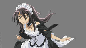 Maid Sama Misaki Ayuzawa na kasuotan ng maid na wallpaper — Studio Display Wallpaper