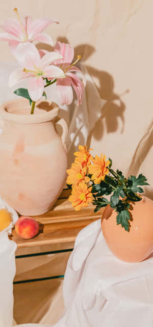 Peach Color Background — Pixel 4 Wallpaper