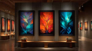 abstrakto, Hapon, pintura, sining, galeriya, eksibisyon, makulay, moderno, disenyo, kultura, interior, dekorasyon, pader-art, kontemporaryo, pinong sining