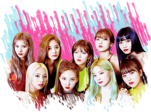 Makulay na Background ng mga Miyembro ng Twice