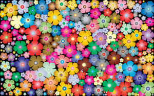 Makulay na Disenyong Bulaklak na Background — Flowers Wallpaper
