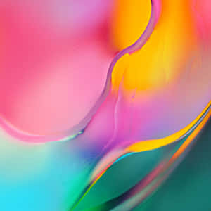 Makulay na Galaxy Tab Wallpaper na May Cosmic Swirls