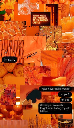 Kahel na Aesthetic Background — Orange aesthetic GIF Wallpaper