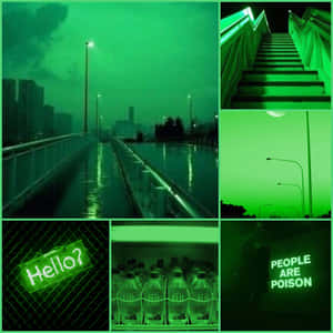 Makulay na Neon Green Aesthetic Background
