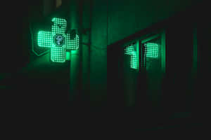 Makulay na Neon Green na Aesthetic Background