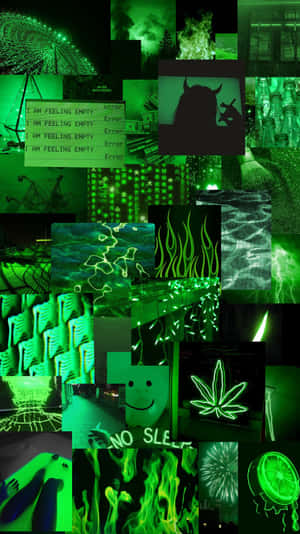 Makulay na Neon Green Aesthetic Background