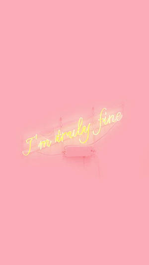IPhone Pink Aesthetic Yellow Neon Wallpaper