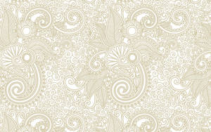 White paisley cool pattern wallpaper — Aesthetic na puti Wallpaper